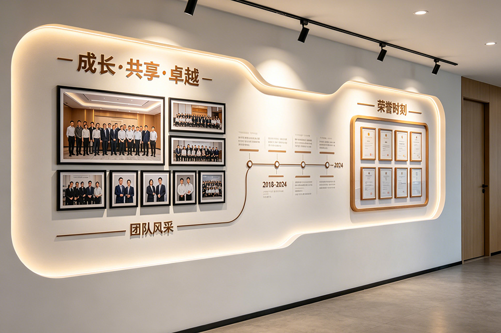 办公区过道文化墙装修效果图