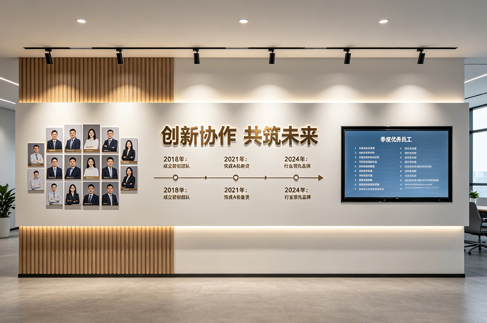 办公室企业文化墙装修效果图