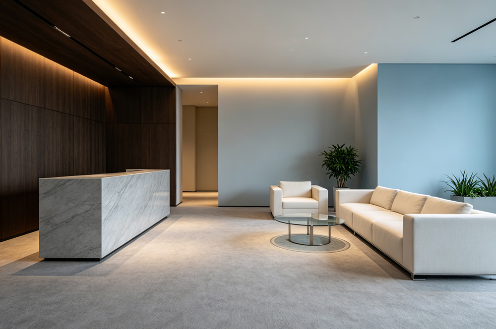 公司创意前台装修效果图