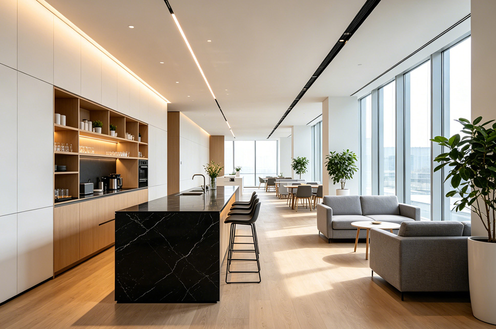 1000平办公室茶水间装修效果图