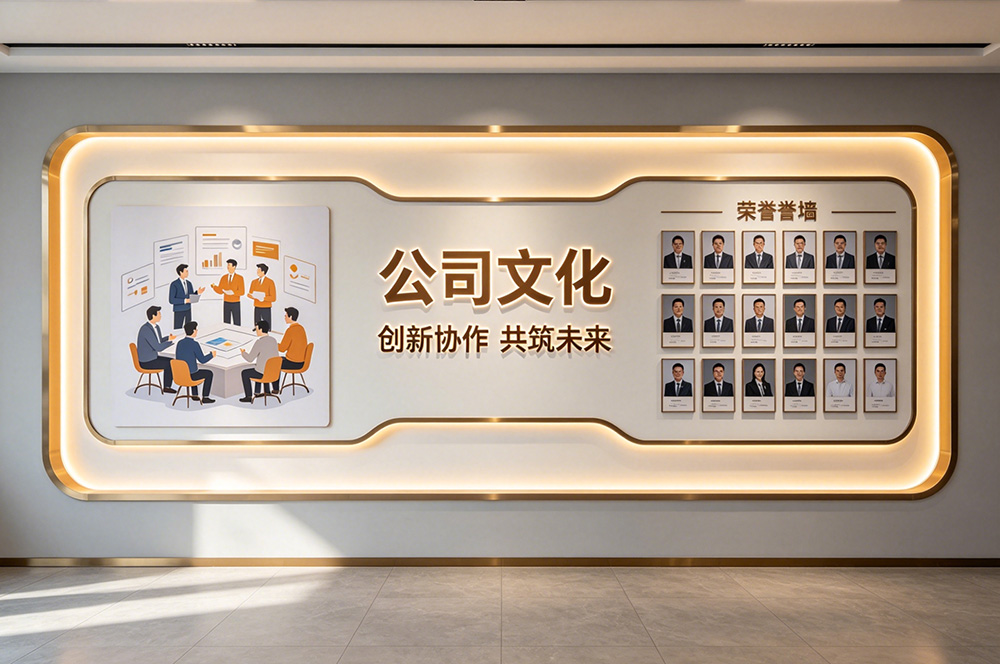 办公室公司文化墙装修效果图