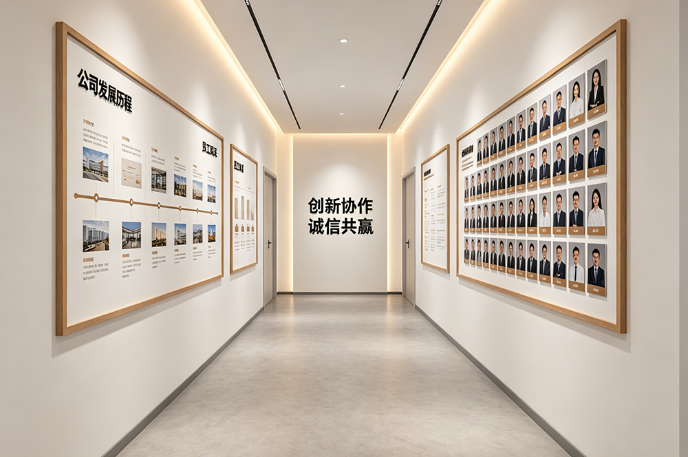 公司发展历程墙面装修效果图