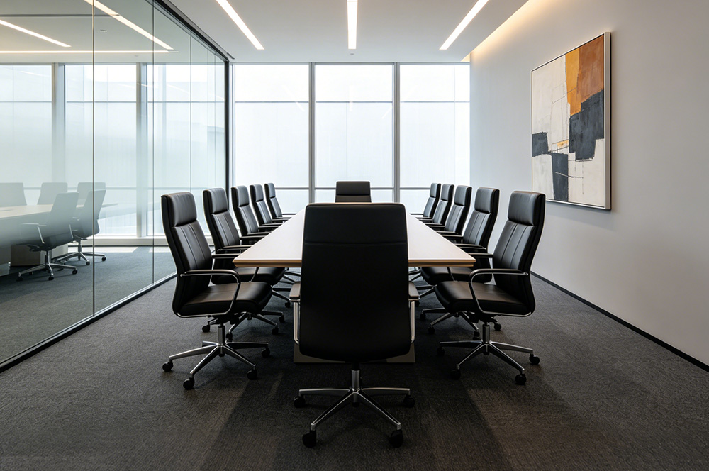 办公室10人会议室装修效果图