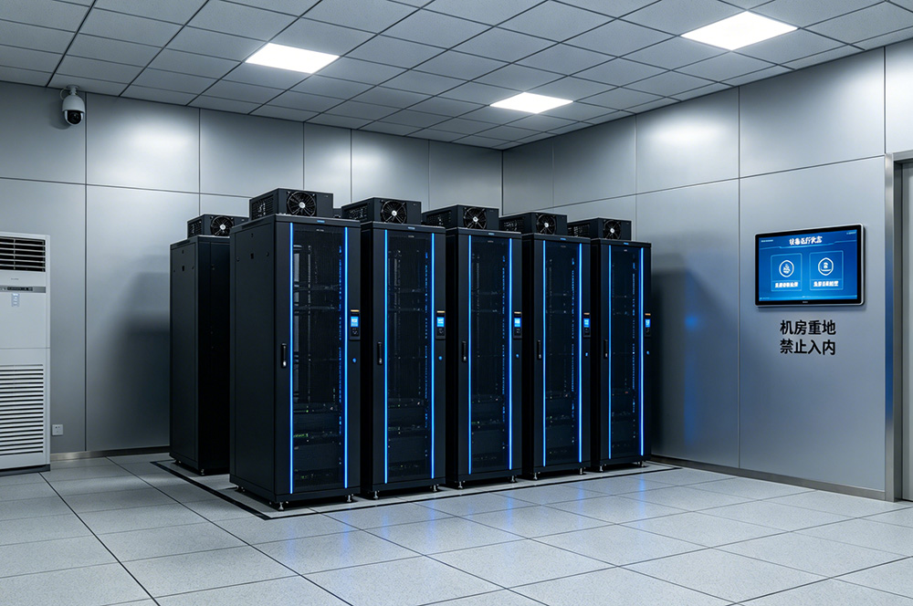 28平米办公室服务器房间装修效果图