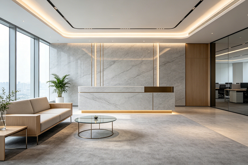 800平办公室前台装修效果图