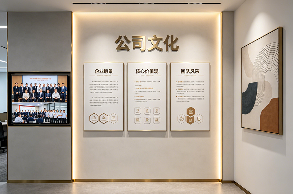 企业简易文化墙装修效果图