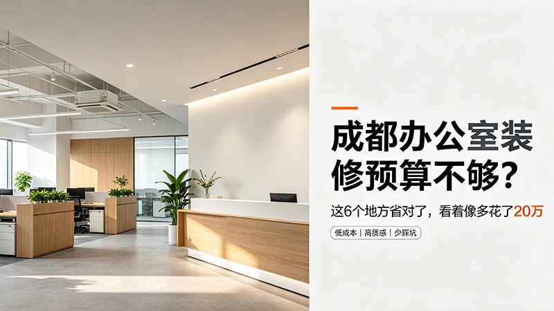成都办公室装修预算不够？这6个地方省对了，看着像多花了20万