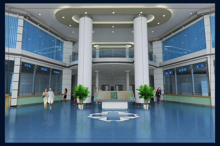 高新区大型综合医院前门设计效果图