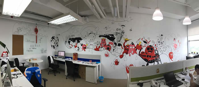 办公室墙绘