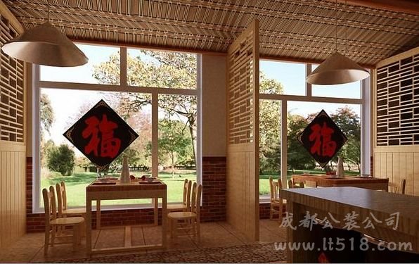 成都特色土菜馆餐厅装修效果图鉴赏