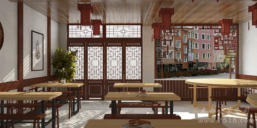 成都特色土菜馆餐厅装修效果图鉴赏
