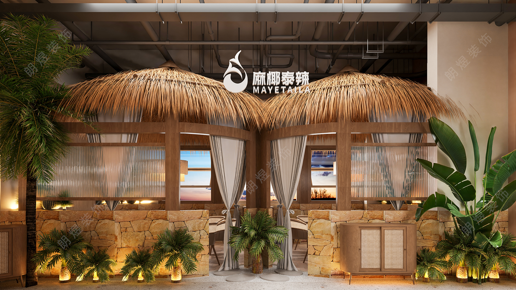 成都麻椰泰辣火锅店设计装修效果图