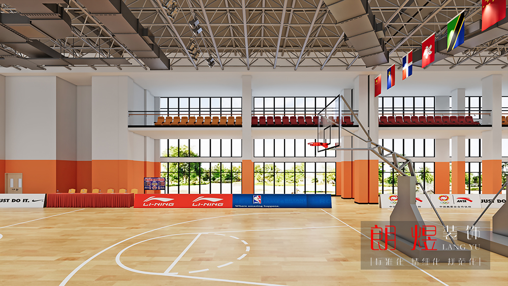 室内运动篮球场馆装修效果图三