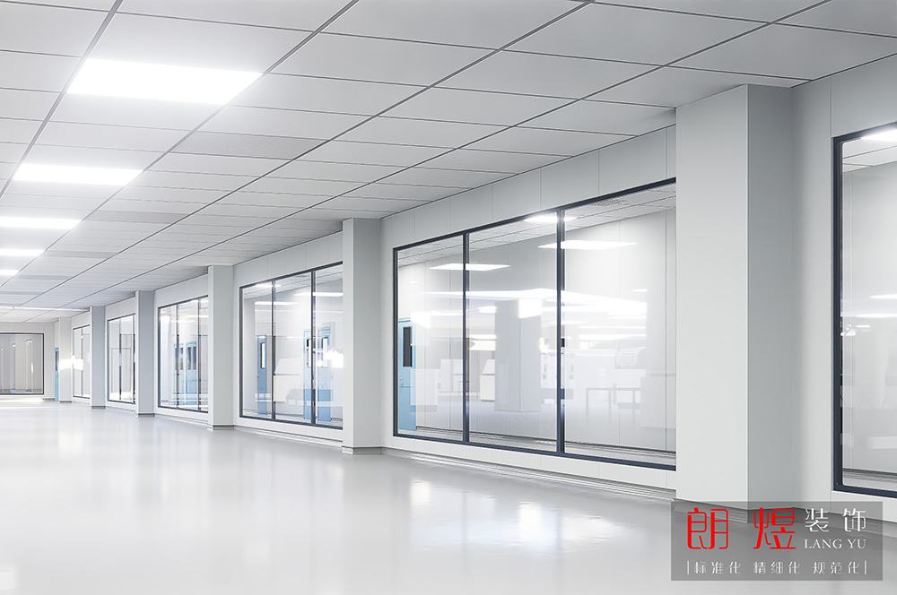 3000平电子车间无尘厂房装修效果图