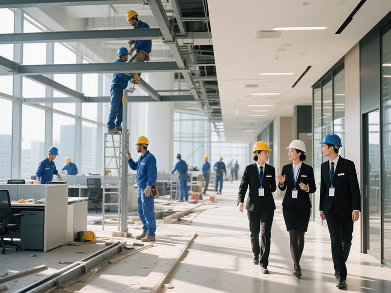 办公室二层搭建施工