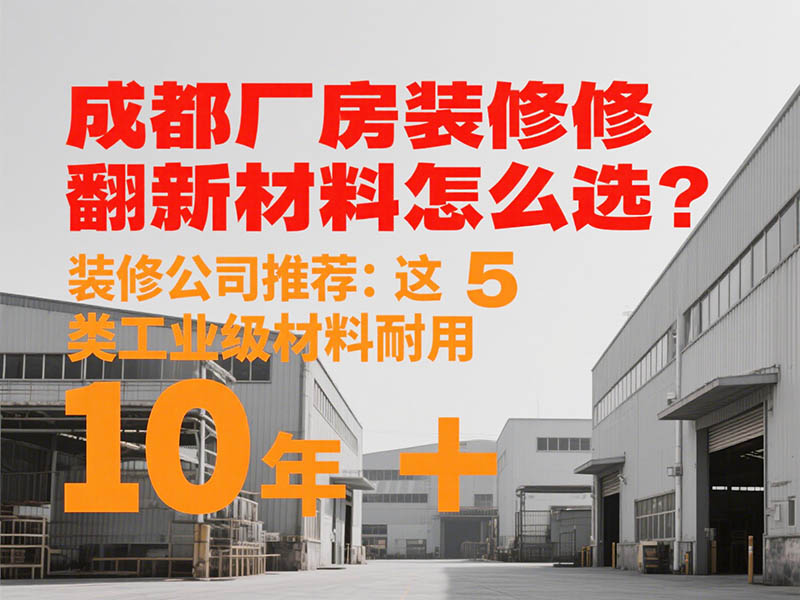 成都厂房装修翻新材料怎么选？装修公司推荐：这 5 类工业级材料耐用 10 年 +