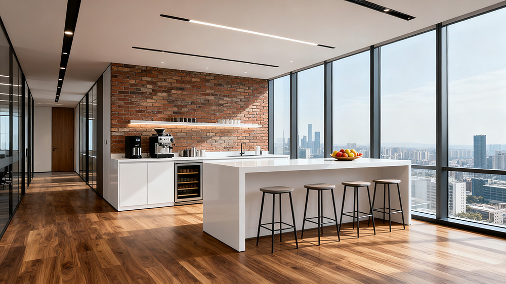 办公室铺强化符合地板的效果