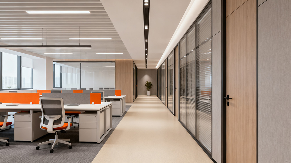 办公室地面铺PVC地板的效果