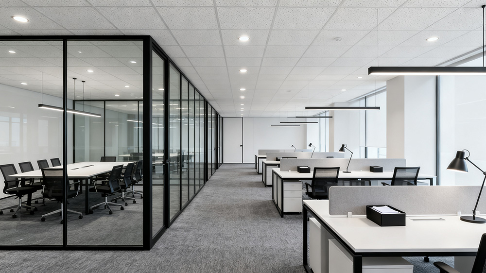 办公室吊顶采用矿棉板的效果