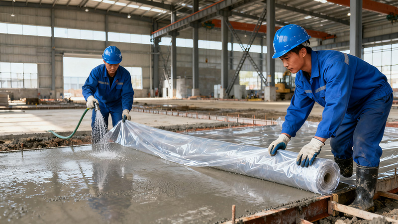 钢结构厂房地面施工养护