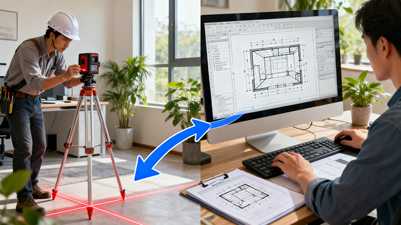 量房还可以对办公室装修进行图纸可视化