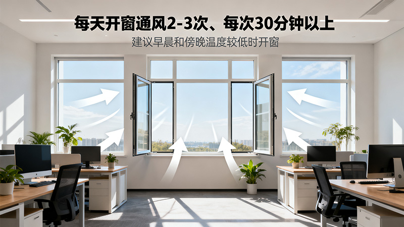 办公室开窗通风换气除甲醛