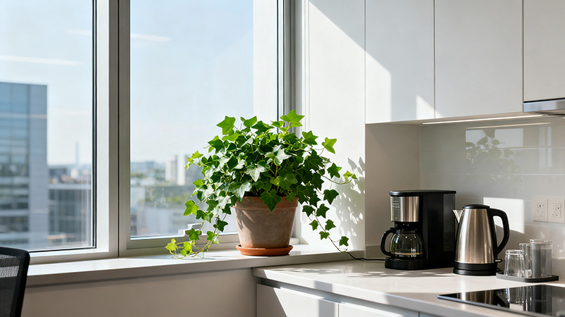 办公室内摆放植物除甲醛