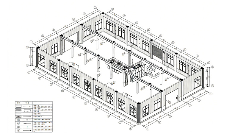 厂房装饰施工图深化设计图纸