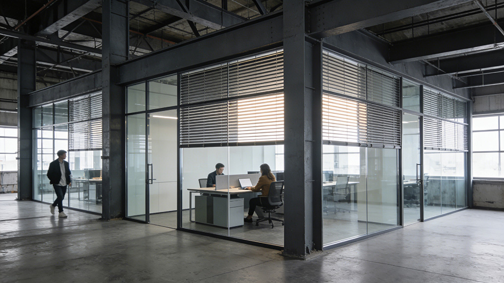 钢结构厂房内办公隔墙图5