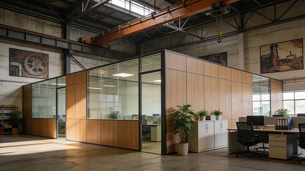 钢结构厂房内办公隔墙图7