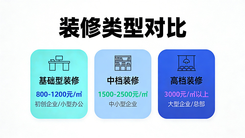 办公室装修档次对比图