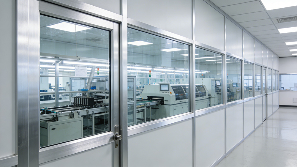 SMT车间玻璃隔断门窗