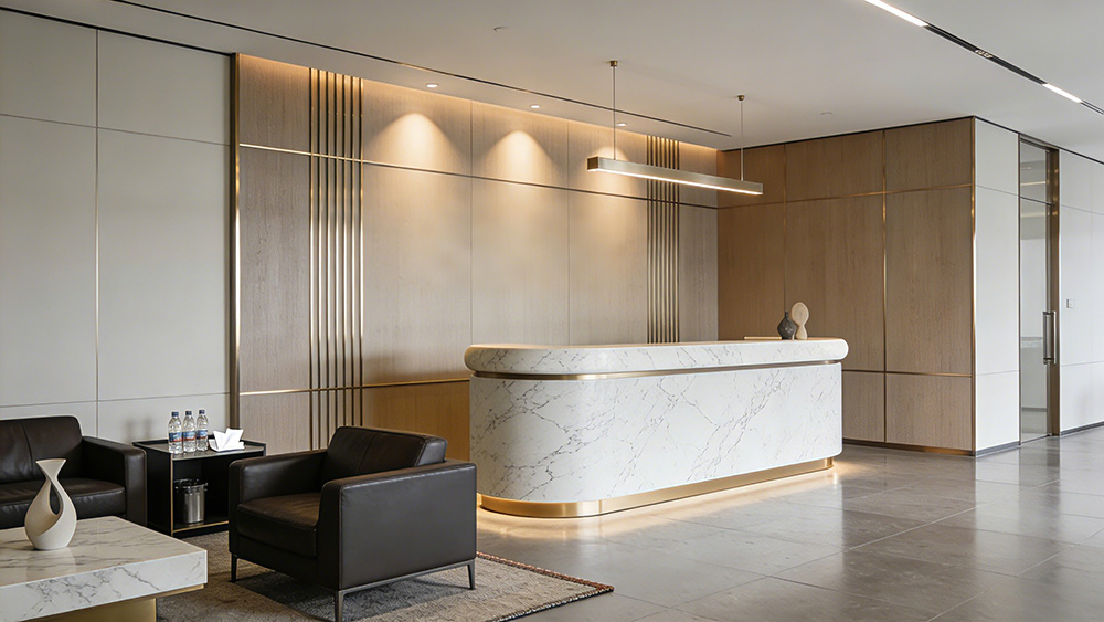 经典流行款轻奢商务风办公室前台