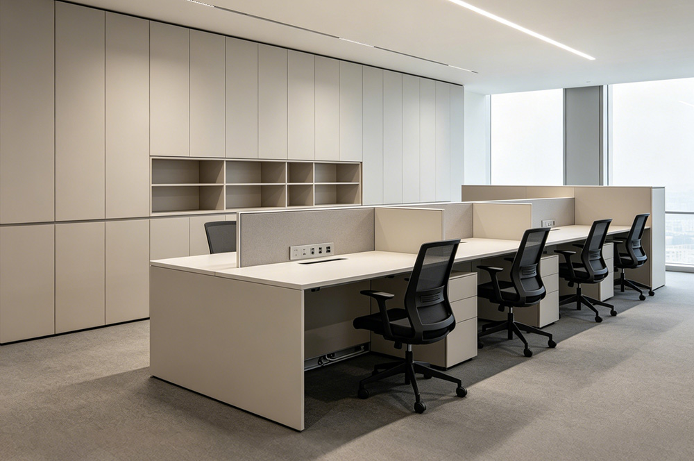 办公室嵌入式顶天立地柜