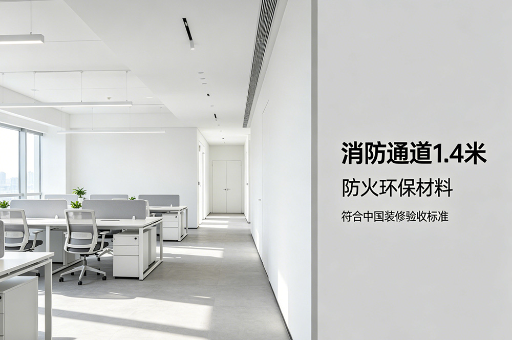 办公室主通道宽度≥1.4m