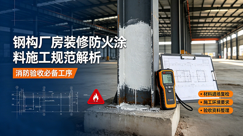 钢构厂房装修防火涂料施工规范解析，消防验收必备工序