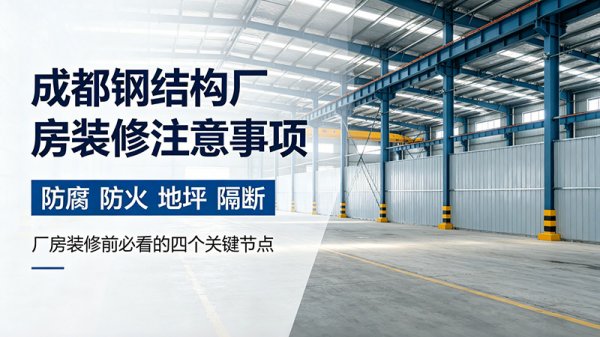 成都钢结构厂房装修注意事项：防腐、防火、地坪、隔断